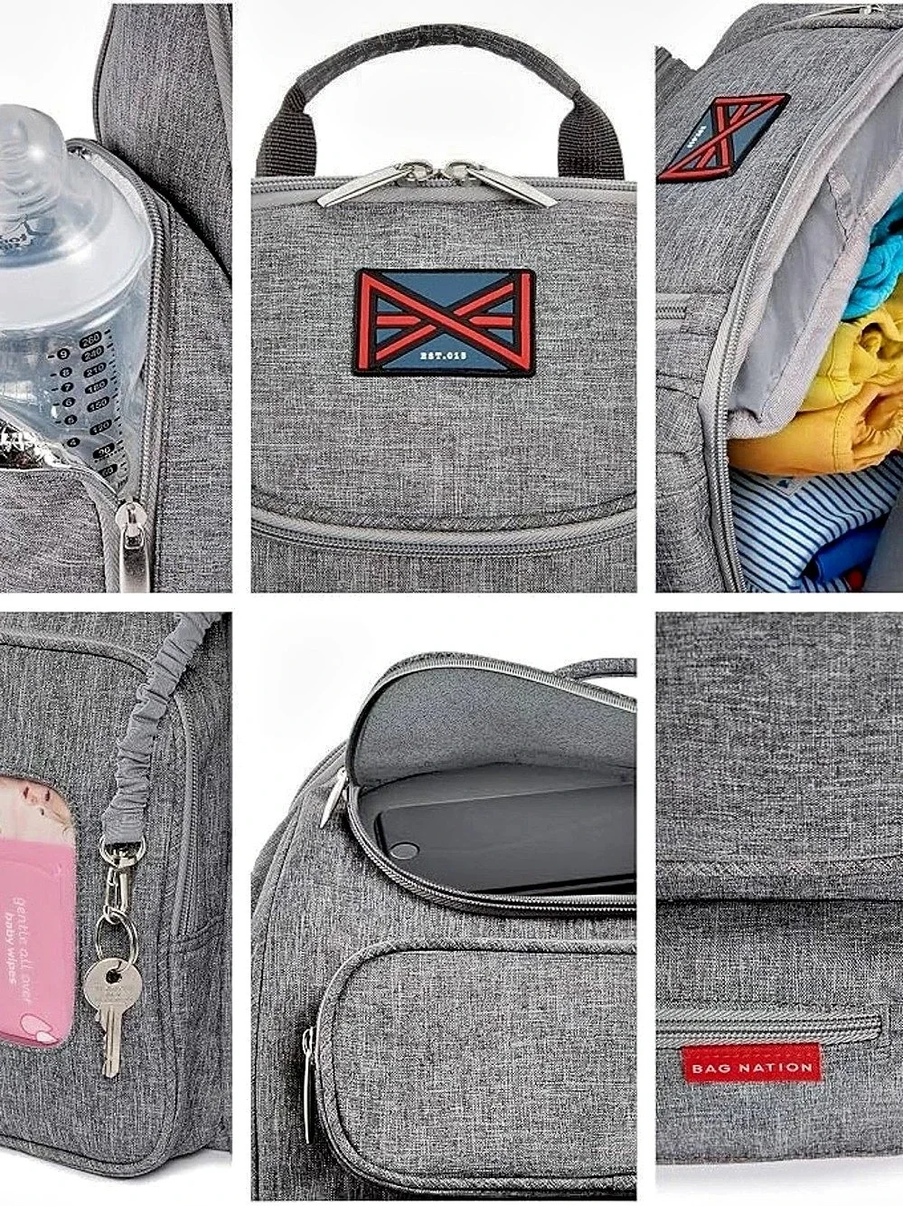 Bag Nation Extra Large Diaper Bag Backpack